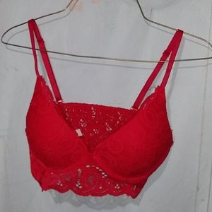 Red Lace Victoria Secret PINK push up bra